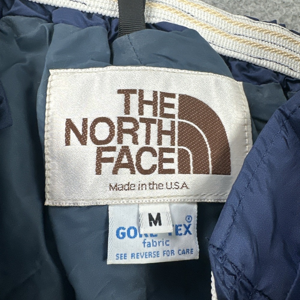 VTG 80s The North Face Gore-Tex Nylon Pants Men Medium Blue Side Zip Made in USA - Picture 2 of 16